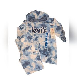 Levi's blue tie dye‎ 2 piece matching sweat suit size 10/12